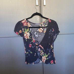 BE COOL Floral Tie Blouse